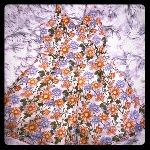 Floral Romper with a tie in the back